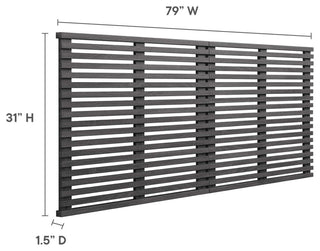 Render Wall Mount King Headboard, Charcoal