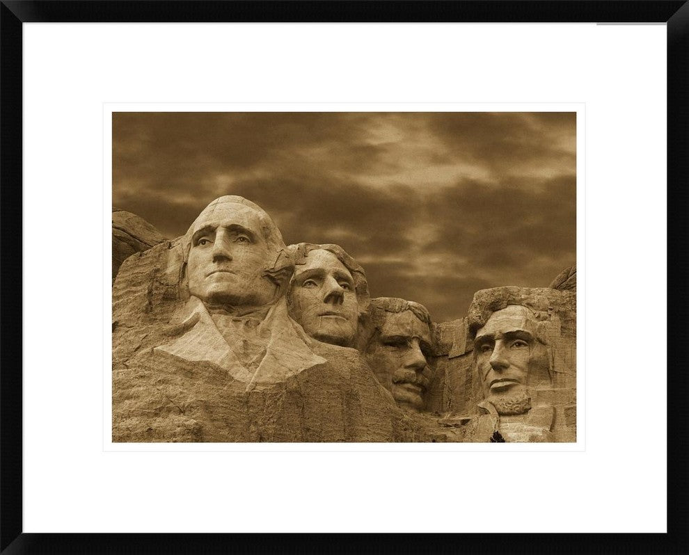 Mount Rushmore National Monument, South Dakota, Sepia, 22"x18"