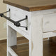 Greenview Solid Wood Kitchen Island, Distressed White, 39"