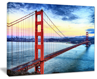 "Golden Gate Bridge in San Francisco" Canvas Wall Artwork, 20"x12"
