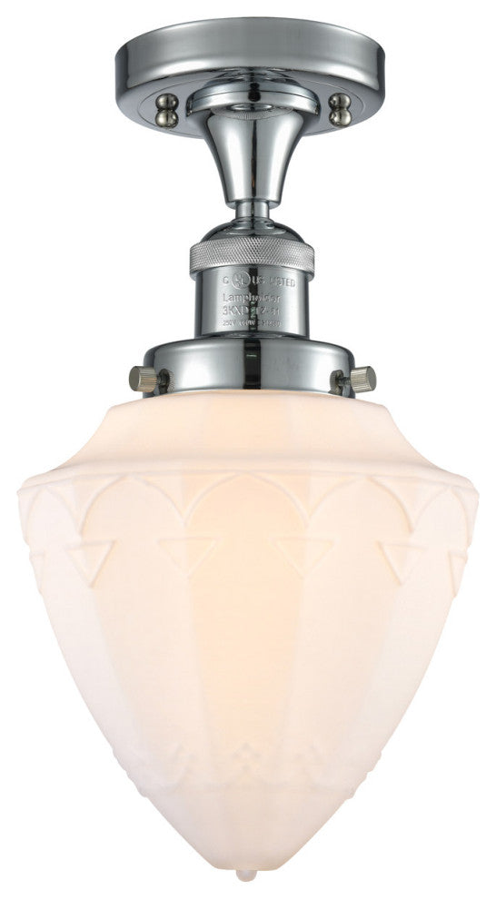 Innovations 517-1CH-PC-G661-7-LED 1 Light Semi-Flush Mount, Polished Chrome
