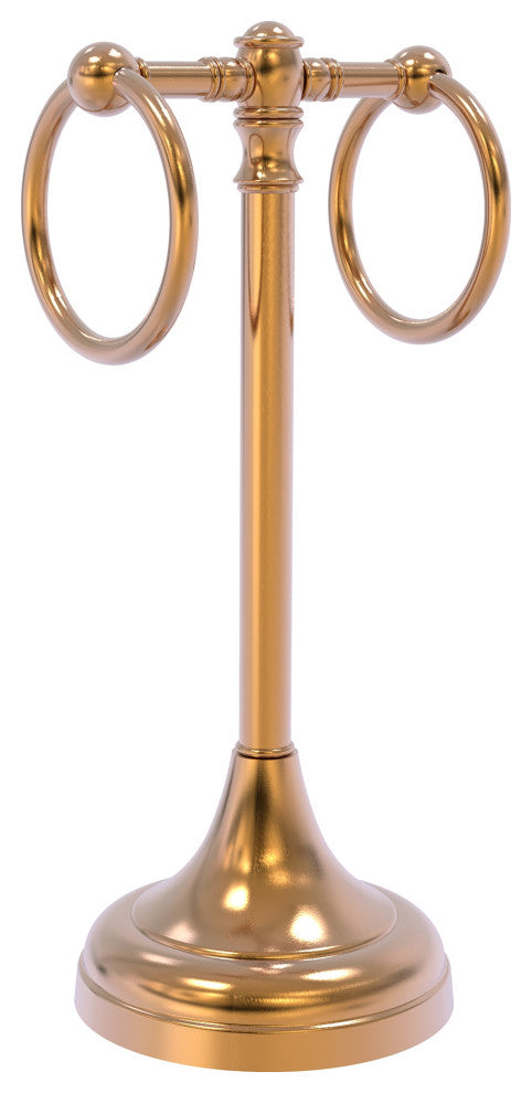Carolina 2 Ring Guest Towel Stand, Brushed Bronze