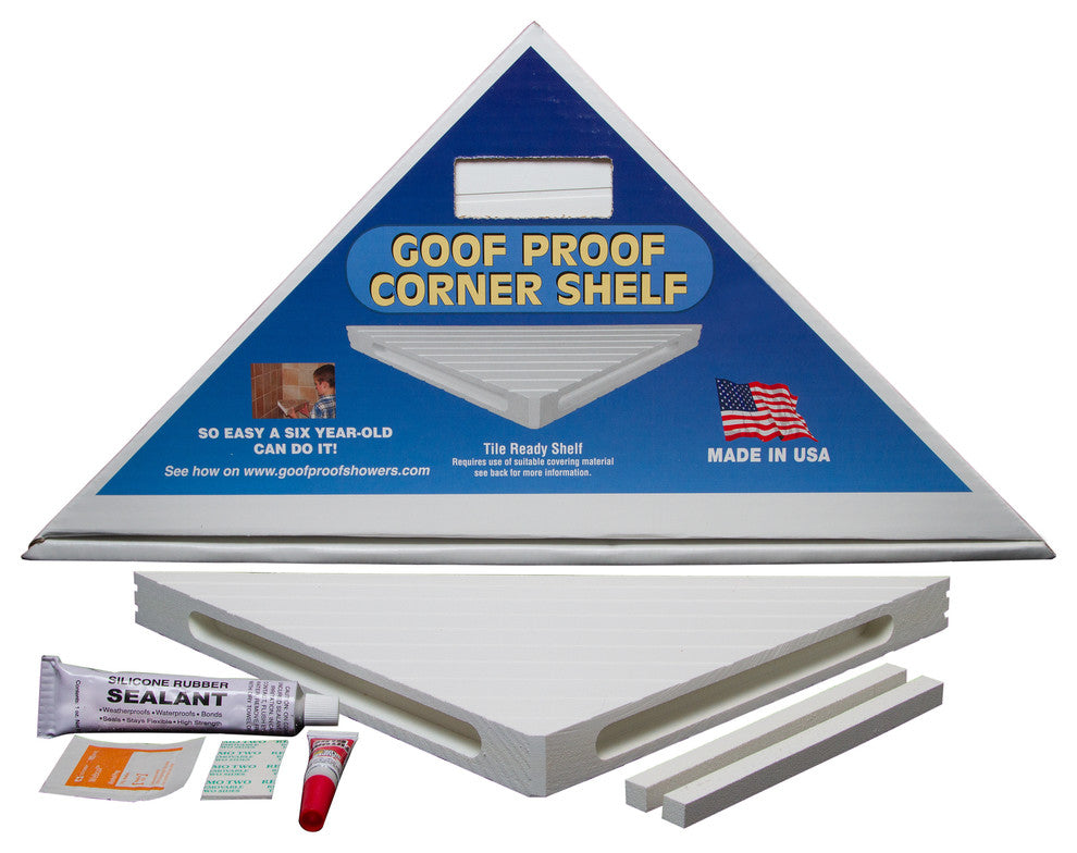 The Goof Proof Tile Ready Corner Shelf