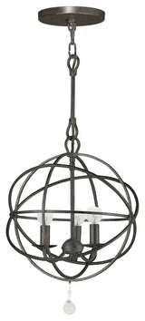 Solaris 3-Light English Bronze Mini Chandelier
