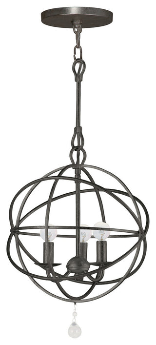 Solaris 3-Light English Bronze Mini Chandelier