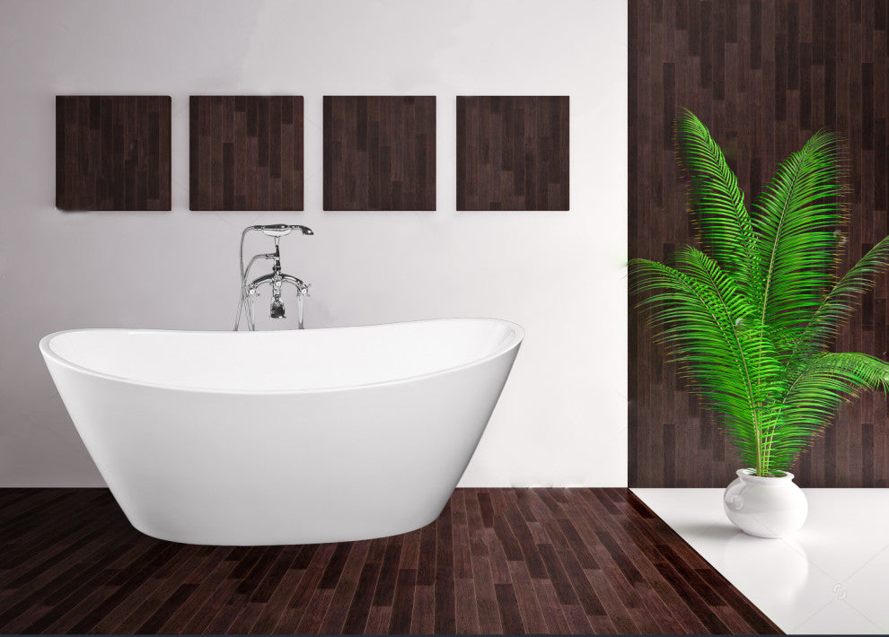 67" Luxury Freestanding Bathtub Acrylic Soaking SPA Tub by Empava