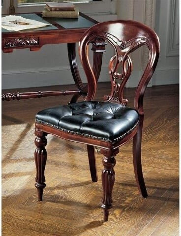 Simsbury Manor Leather Side Chair