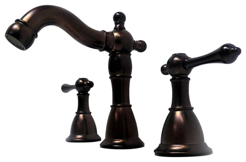 Messina Double Handle Oil Rubbed Bronze High Arc Faucet With Drain Assembly
