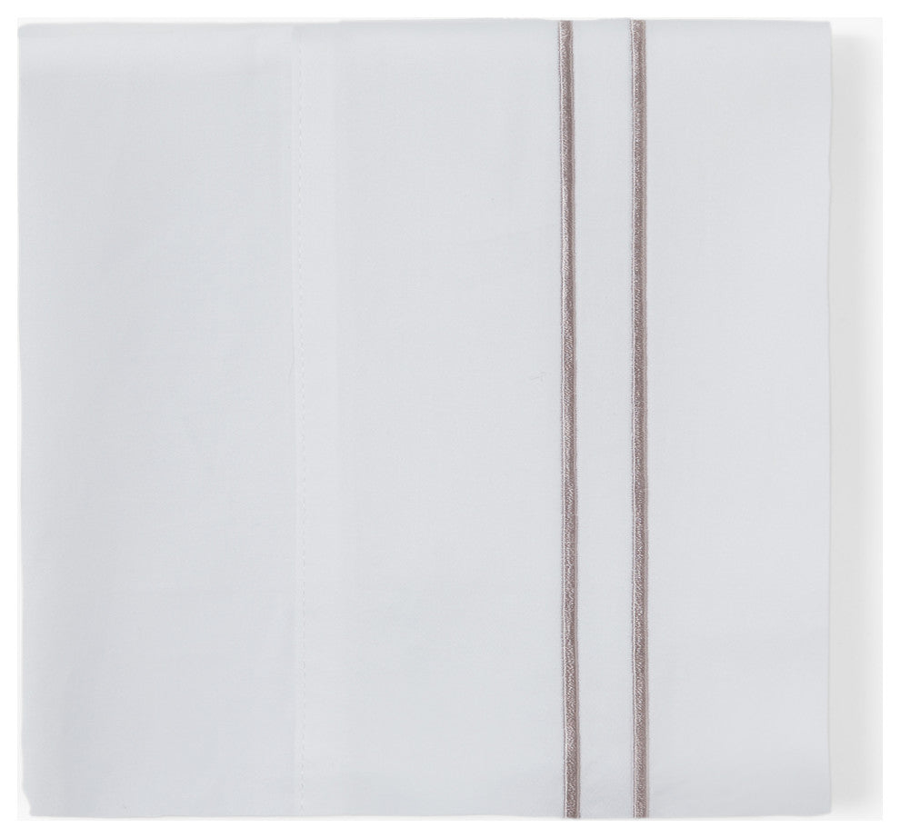 350 Tc Embroidery Stripe Sheet Set, King Taupe