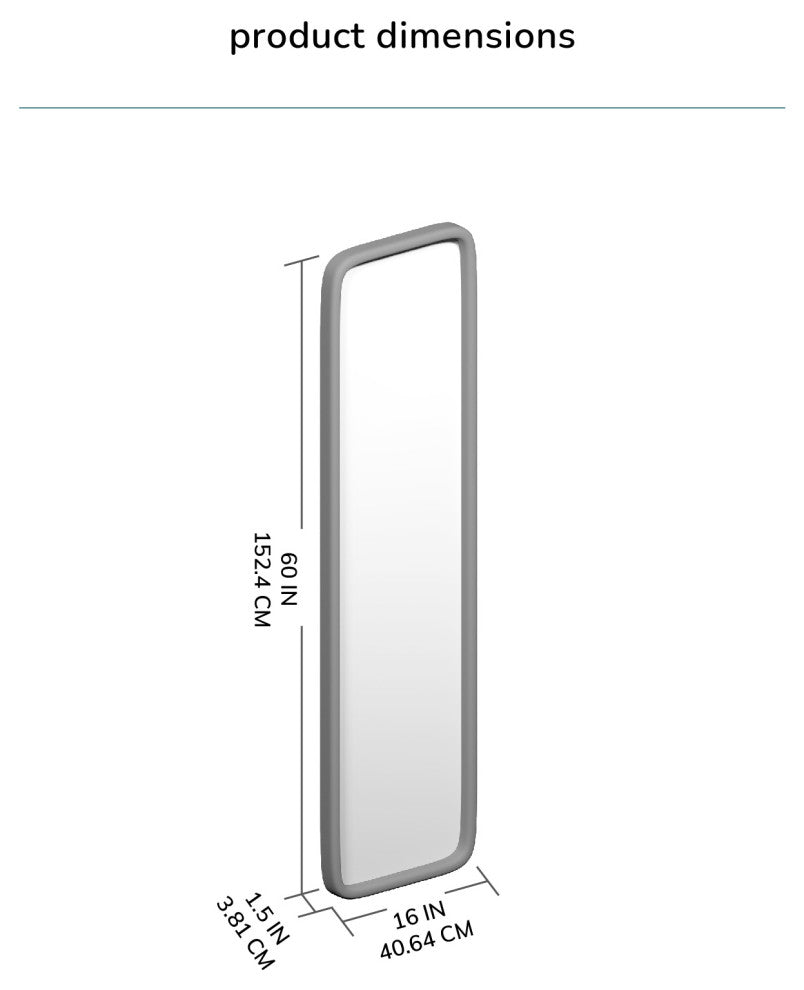 Harriet Accent Mirror, Black, 16"x60"