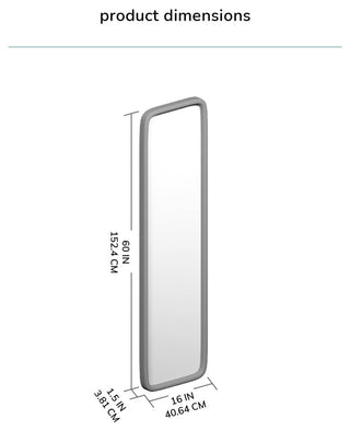 Harriet Accent Mirror, Black, 16"x60"