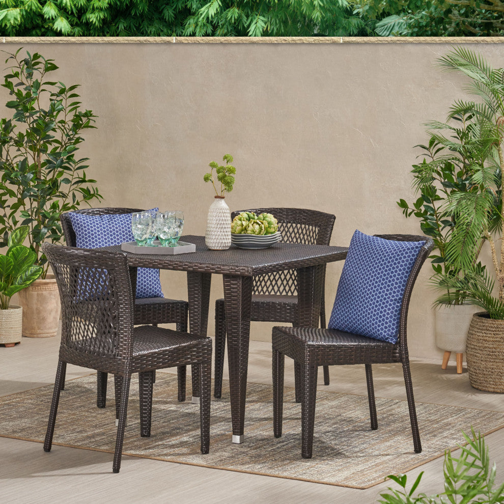 GDF Studio 5-Piece Dana Point Outdoor Dining Set