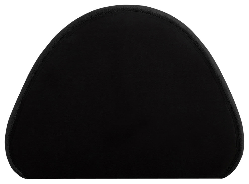 Rudy Black Teddy Fabric Twin Bed