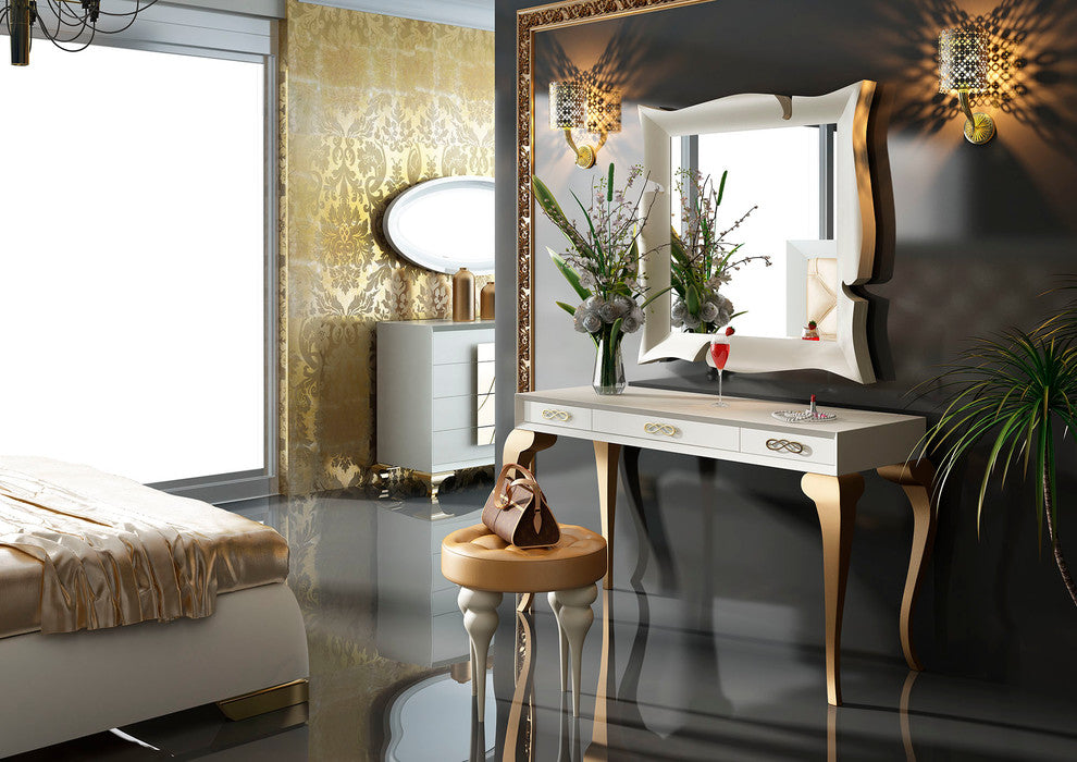 T15 Bedroom Make-up Vanity 55", Glossy Finish
