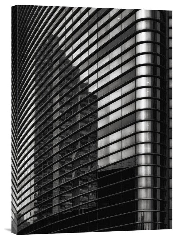 "Filled Lines, Reflected Balconies" Canvas by Yvette Depaepe, 15x22"