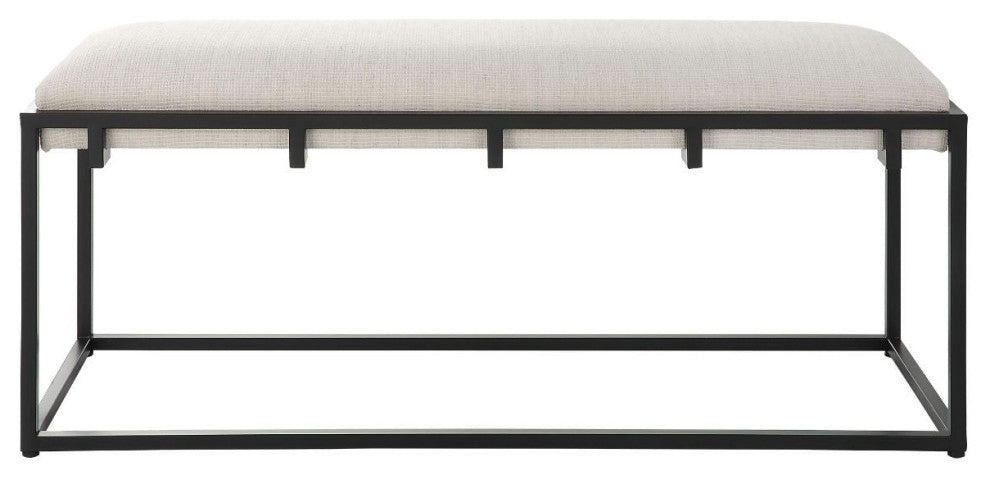 Uttermost Paradox Iron and Fabric Bench
