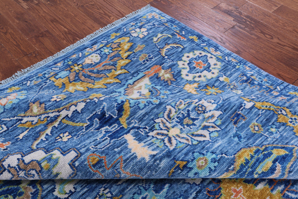 8' 0" X 10' 1" Handmade Turkish Oushak Wool Rug - Q14970