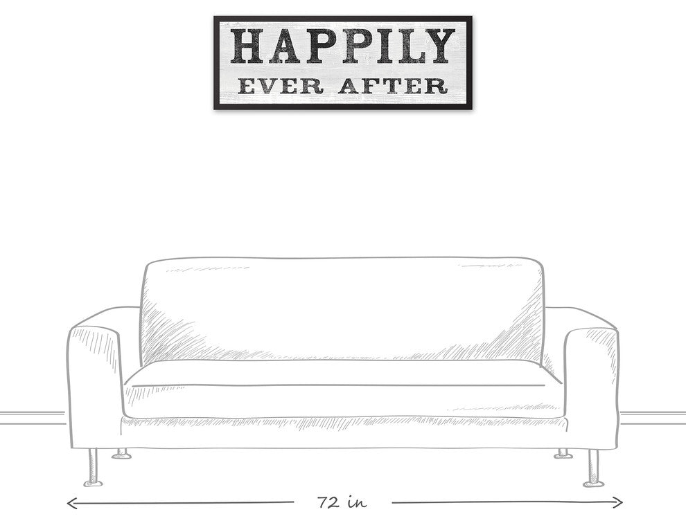 Happily Ever After 12x36 Black Framed Canvas