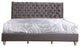 Princeton Tufted Upholstered Faux Leather Bed, Smoke Gray, King