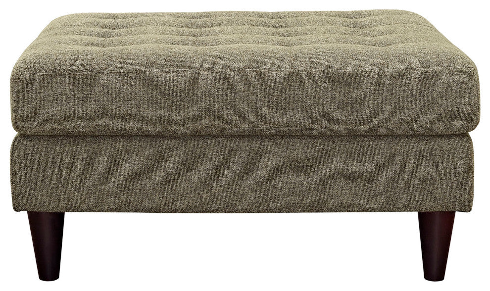 Modern Oatmeal Empress Upholstered Large Ottoman