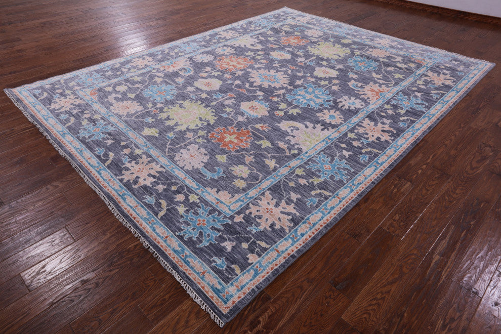 Handmade Turkish Oushak Wool Rug 9' 0" X 12' 0" - Q13359