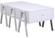 Rectangular Convertible Coffee Table, White Finish