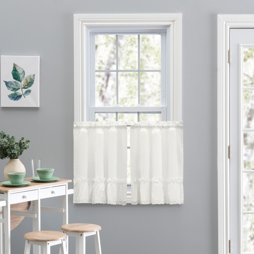 Madelyn Ruffled Victorian Tiers, Natural, 82"x30"