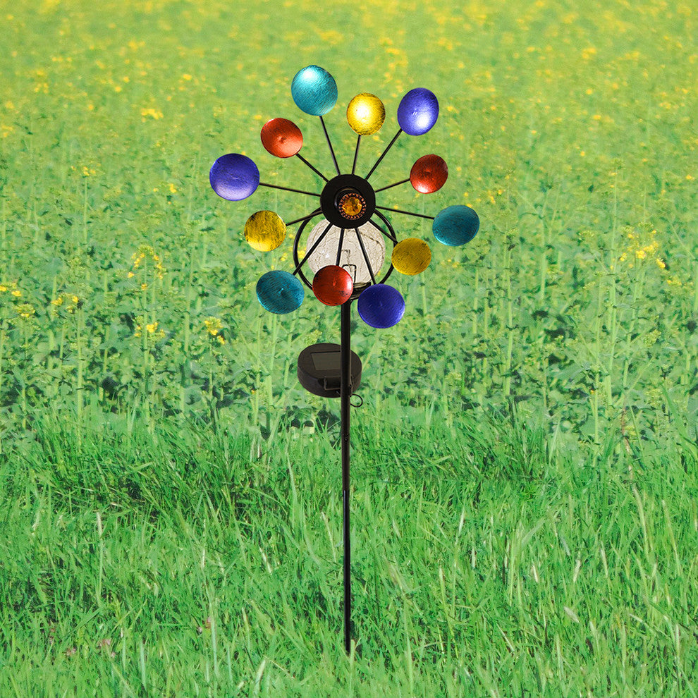 Whirlwind Solar LED Pinwheel