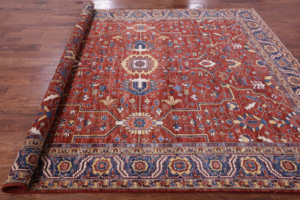 Persian Fine Serapi Hand Knotted Rug 8' 0" X 9' 9" - Q12863