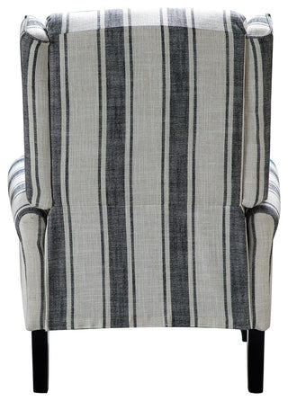 Modern Manual Wingback Recliner Set of 2, Stripe Black
