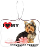 I Love My Pink Bow Yorkshire Terrier Dog Rectangle Christmas Tree Ornament