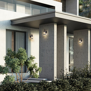 CHLOE Lighting Derrick Transitional 1Light Rubbed Bronze Outdoor Wall Sconce 14"