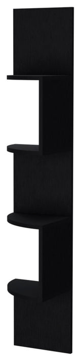 Rosebud Corner Floating Shelf: Modern Full-Wall 4-Shelf Unit