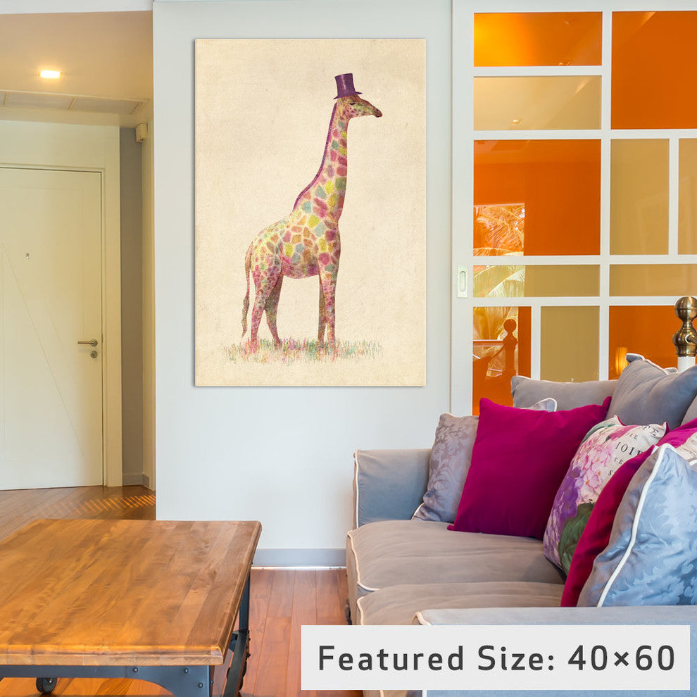 "Fashionable Giraffe Gallery" by Terry Fan, 18x12x1.5"