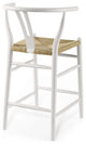 Amish Wood Counter Stool Set of 2-White