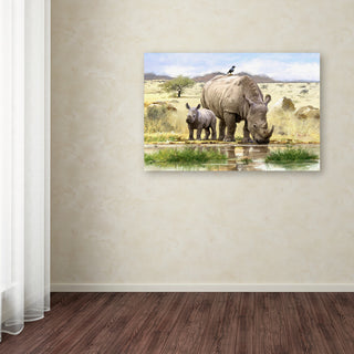 The Macneil Studio 'Rhino' Canvas Art, 47"x30"