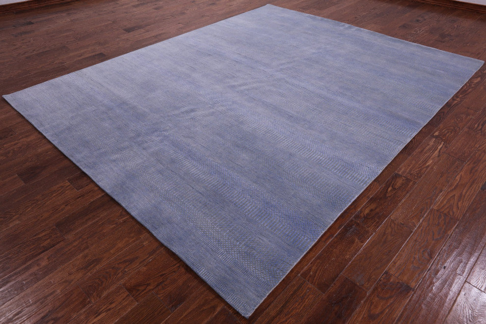 7' 11" X 10' 0" Savannah Grass Wool and Silk Hand-Knotted Rug Q11426