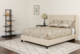 Riverdale Tufted Bed With Accent Nail Trim/Memory Foam Pocket Spring Mattress