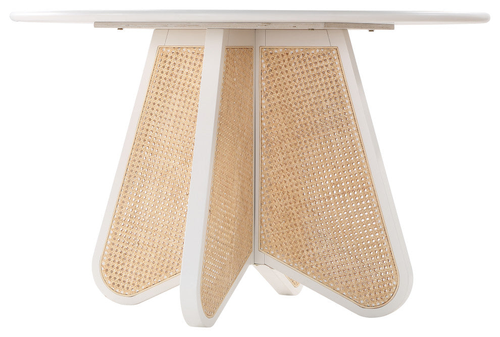 Butterfly Dining Table, White Finish
