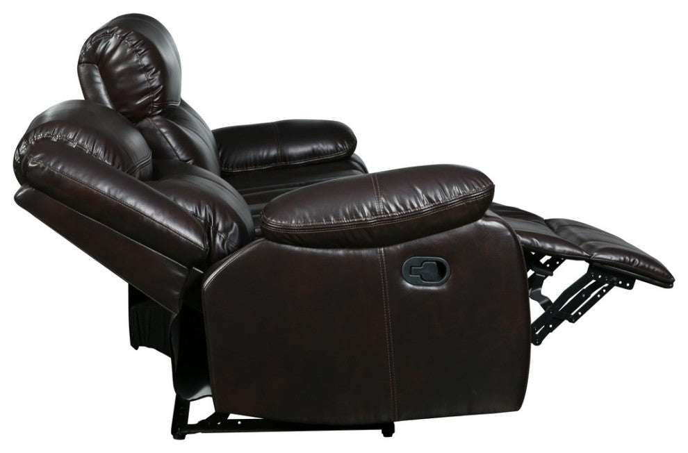 Arlington Leather Air Reclining Sofa Brown