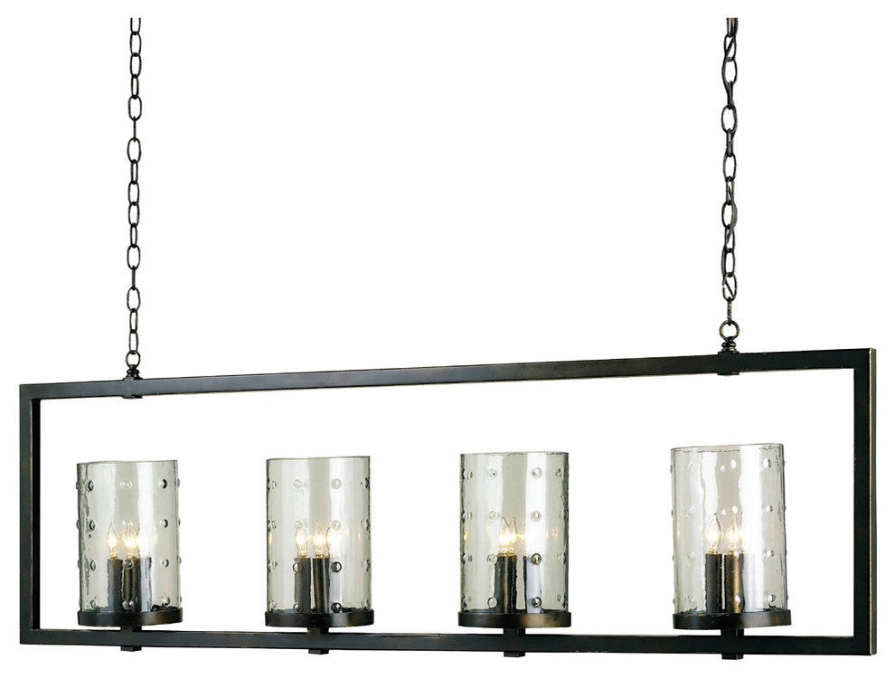 Longhope Rectangular Chandelier<br>Currey In A Hurry