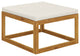 Vidaxl Footrest With Cream White Cushion Solid Acacia Wood