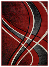 Modern Accent Rug, Red, 10'5"x7'6"