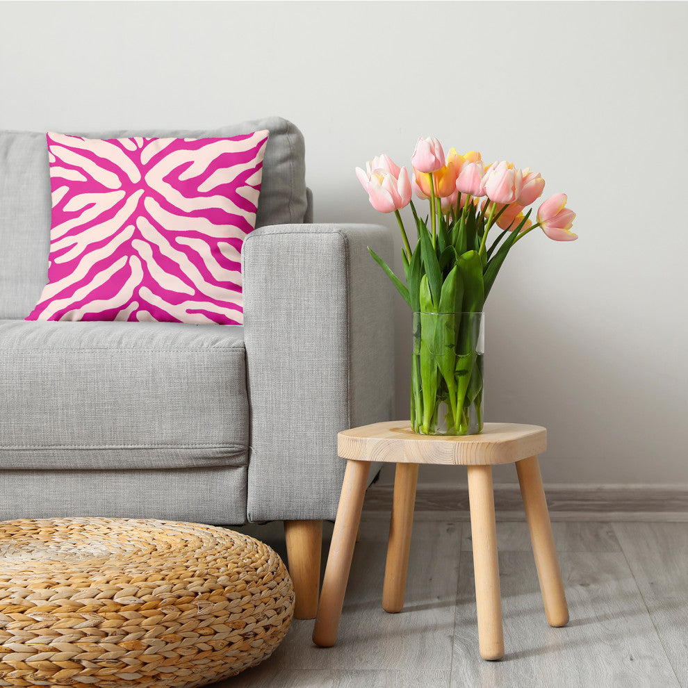 Animal Stripe Decorative Throw Pillow, Orchid, 20"x20"