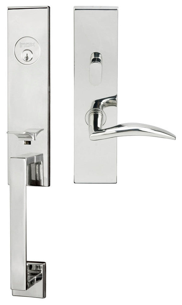 Air-Stream Lever, Mortise Entry Handleset, Left Hand, Polished Stainless Steel