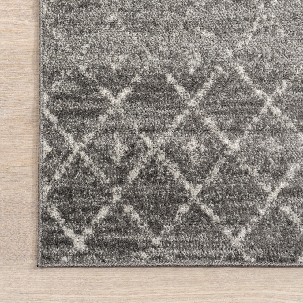 Nuloom Moroccan Blythe Contemporary Area Rug, Dark Grey 3'x5'
