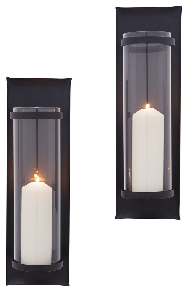 Pillar Candle Sconces, Set of 2