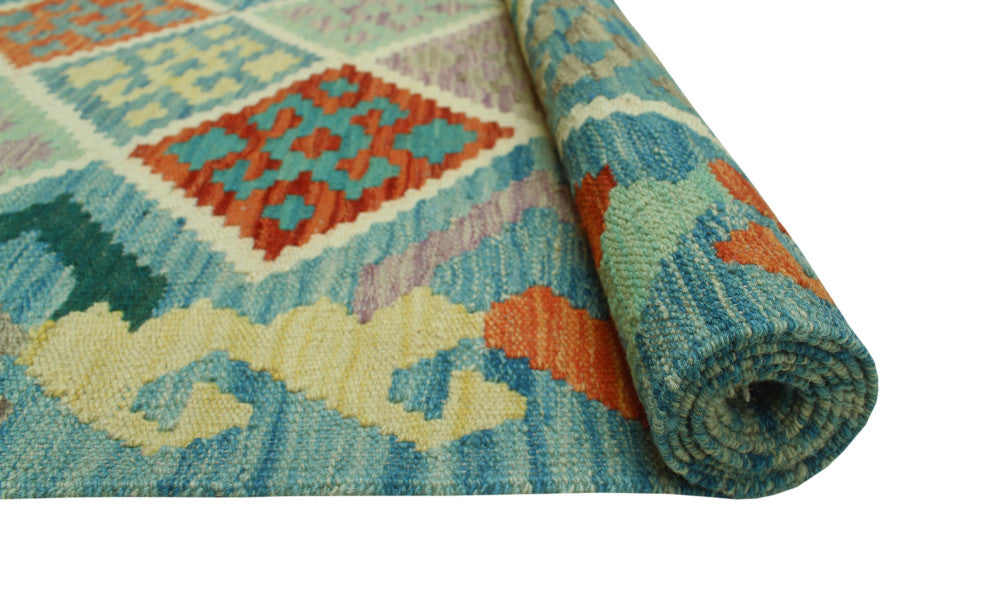 Sangat Kilim Virgil Blue Runner