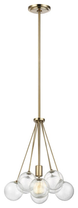 Bronzeville 1-Light Pendant, Satin Brass