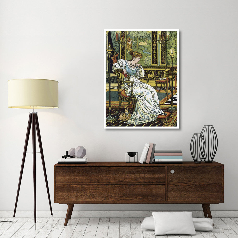 "Hind in the Wood - In Thought" Digital Paper Print by Walter Crane, 38"x50"